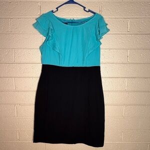 Alyx Elegant Blue and Black Women's Dress